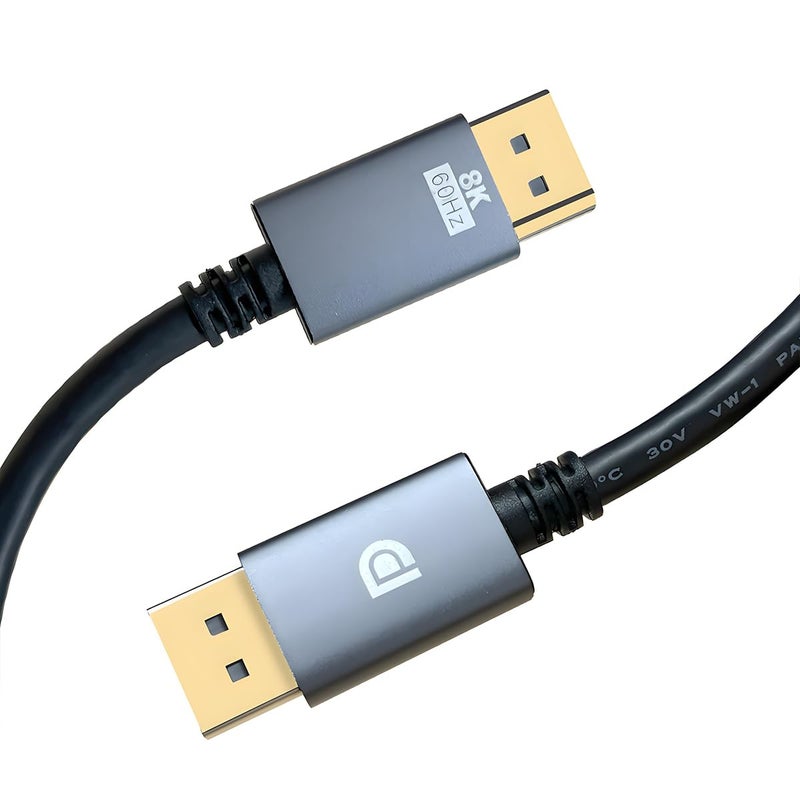 TAIPOXUN كابل DisplayPort 1.4، كابل DP 8K بطول 3.3 قدم (8K@60Hz، 4K@240Hz، 2K@1800Hz) دعم HBR3 بسرعة 32.4Gbps، HDR، كابل Display Port مضفر لشاشة الألعاب، الرسوميات، الكمبيوتر (1م) - Image 1